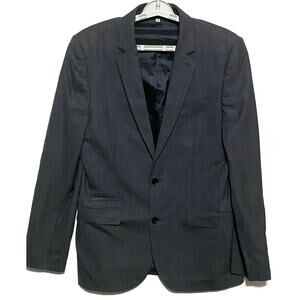 Express Photographer Fitted Glen Plaid Suit Jacket Blazer Mens 40R Professional